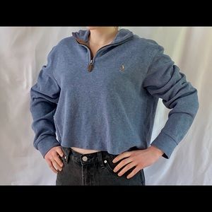Cropped POLO by Ralph Lauren Quarter Zip Sweater